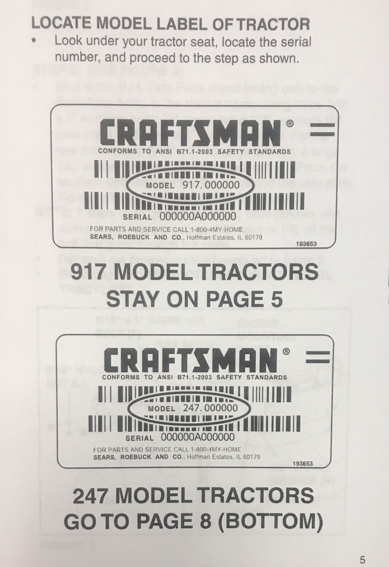 42” Snow Dozer for Craftsman 917 & 247 Model Tractors