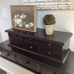 Black wood drawer boxes