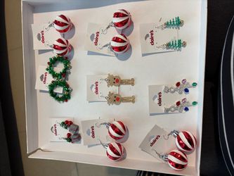 Christmas earrings aretes de navidad