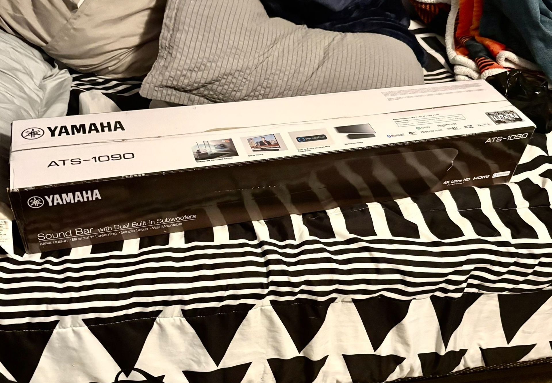 Yamaha ATS-1090 Soundbar Home Theater System | Wireless Subwoofer | DTS Virtual:X | HDMI ARC | Bluetooth Streaming