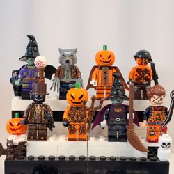 Halloween Monsters Haunted Pumpkin Patch Horror 8pc Minifigures LEGO Compatible