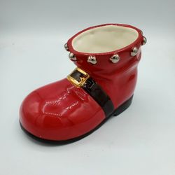 Waterford Holiday Heirlooms Santa's Boot Christmas Candy Jar 139306