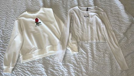 Girls Lot Size 10/12 - Long Sleeve Shirt & Sweatshirt - No Stains- Like New