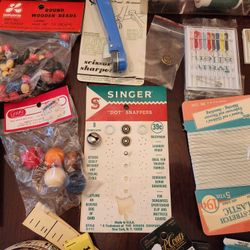 Lot of Vintage Le Chic and Other Bottons, Beads and Jingle Bells