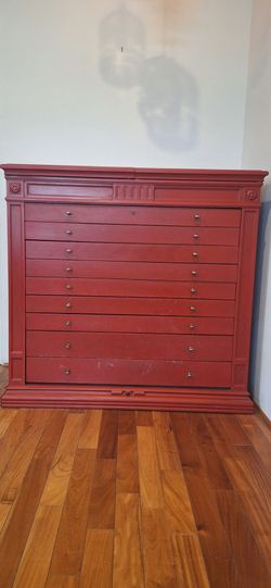 Rare Vintage Flat File Architect/Map Cabinet