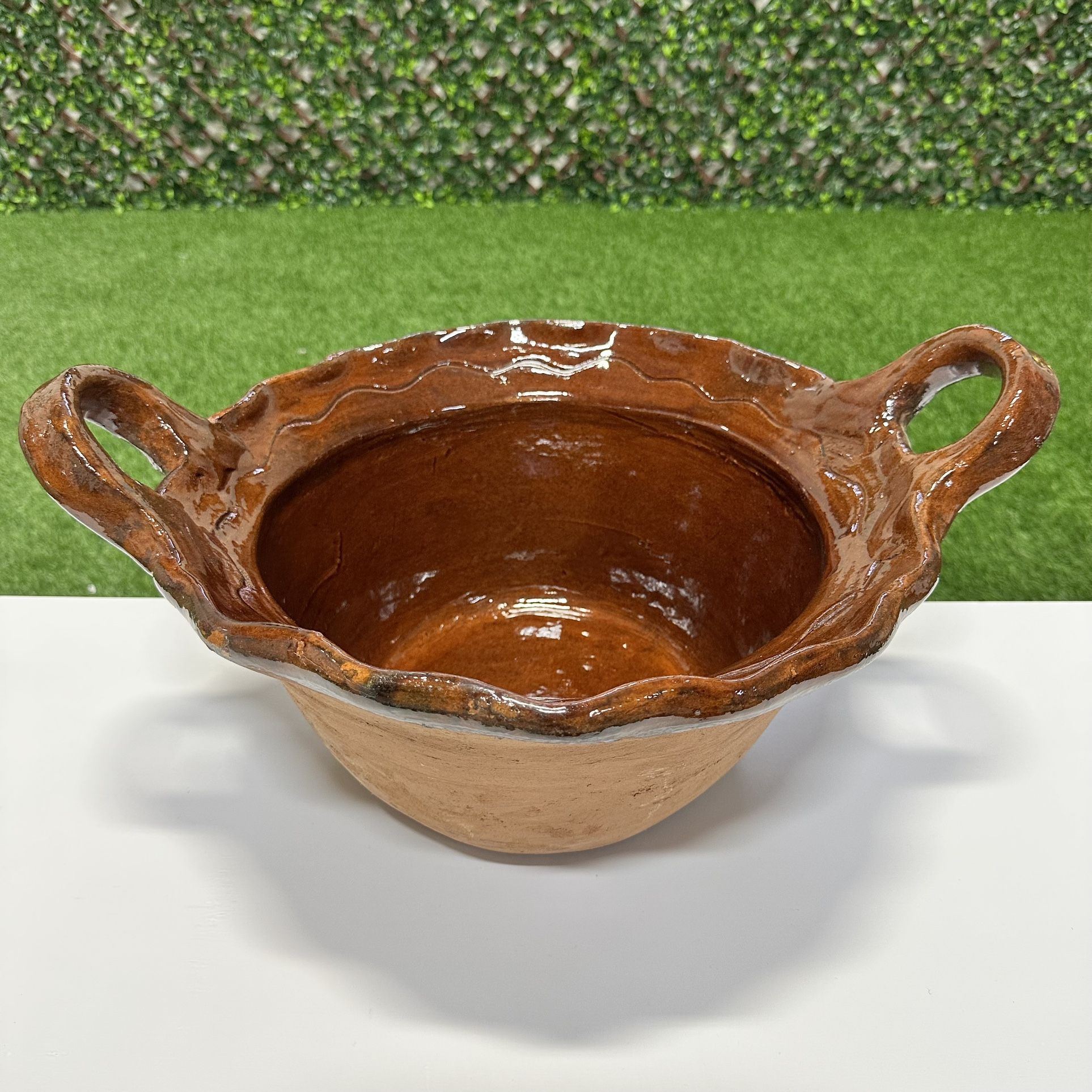 Cazuela De Barro Molera 16.5 “ Clay Pot Olla Frijolera Cantarito