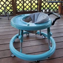 Portable Baby Walker for 6-18 Months |with Non-Slip Wheels, Varies Stage Height Adjustment