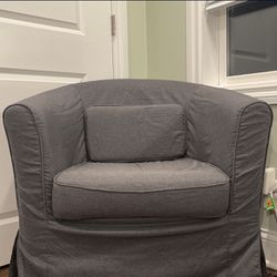 Gray Armchair with Washable Cover 