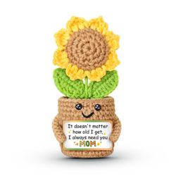 2-Piece Crochet Sunflower Gift Set for Mom – New