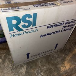 RSI Premium Quality Oak Tri Door Bathroom Cabinet