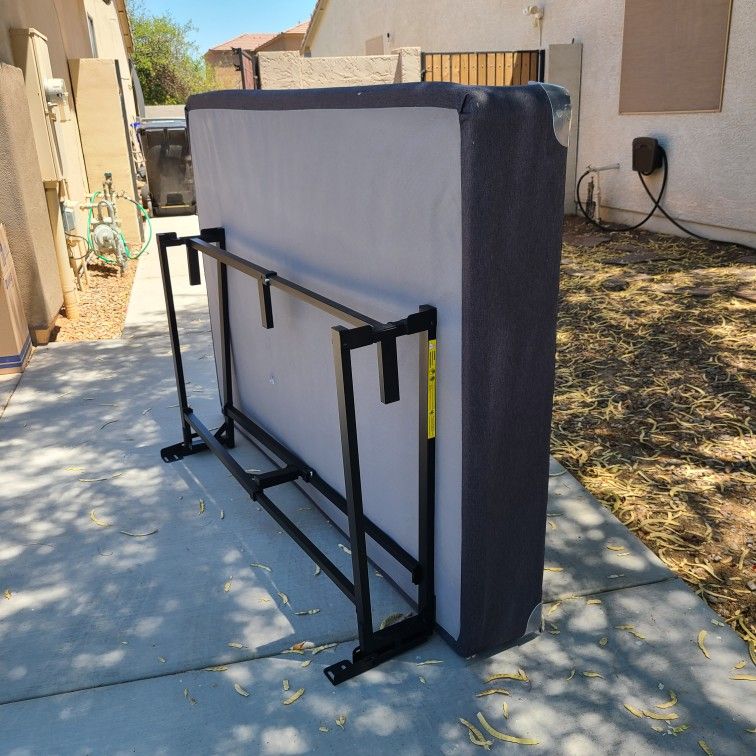 Full size box spring. Brand new frame.