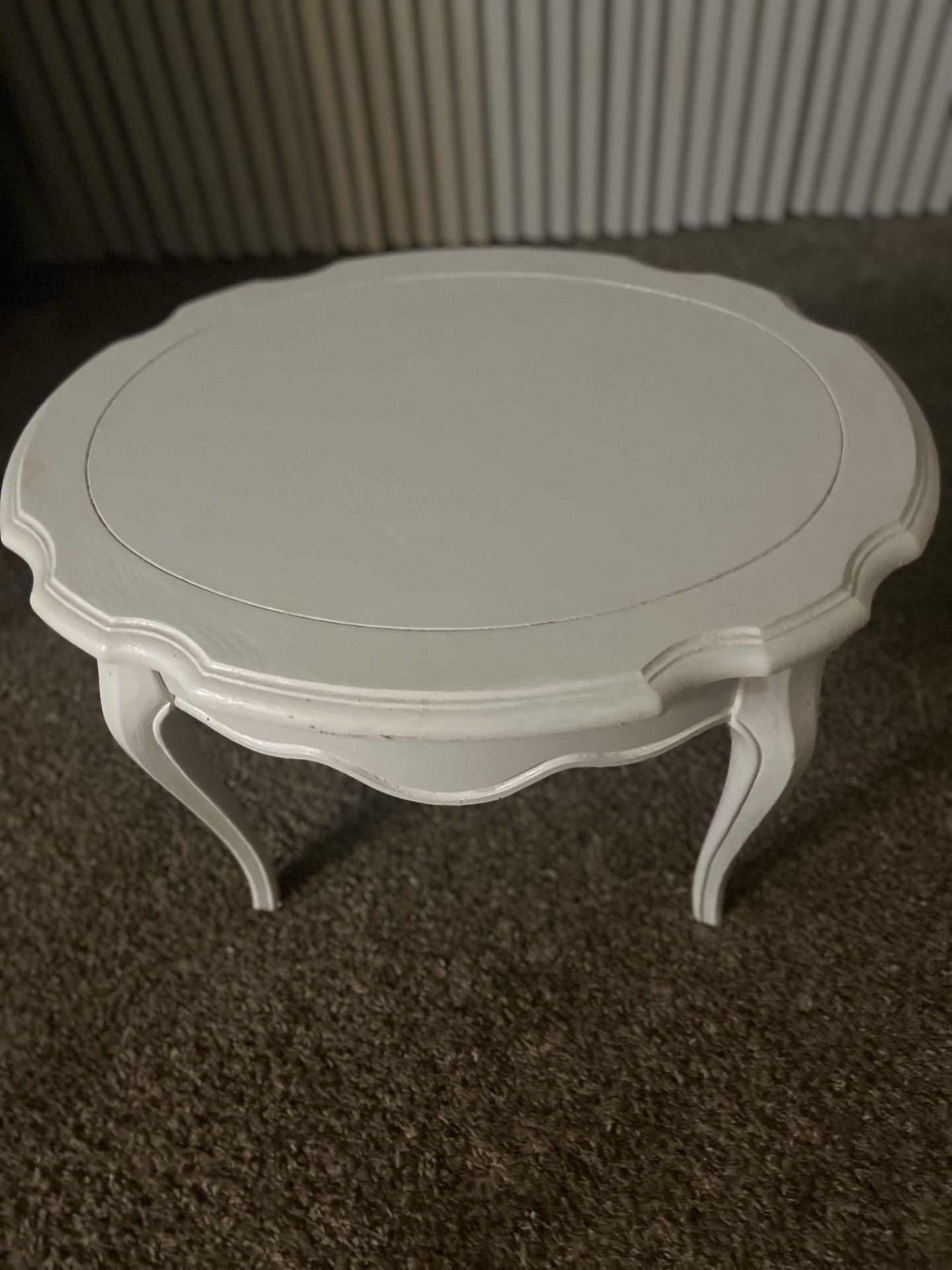 white painted table