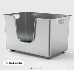 High-sided Stainless Steel Cat Litter Box