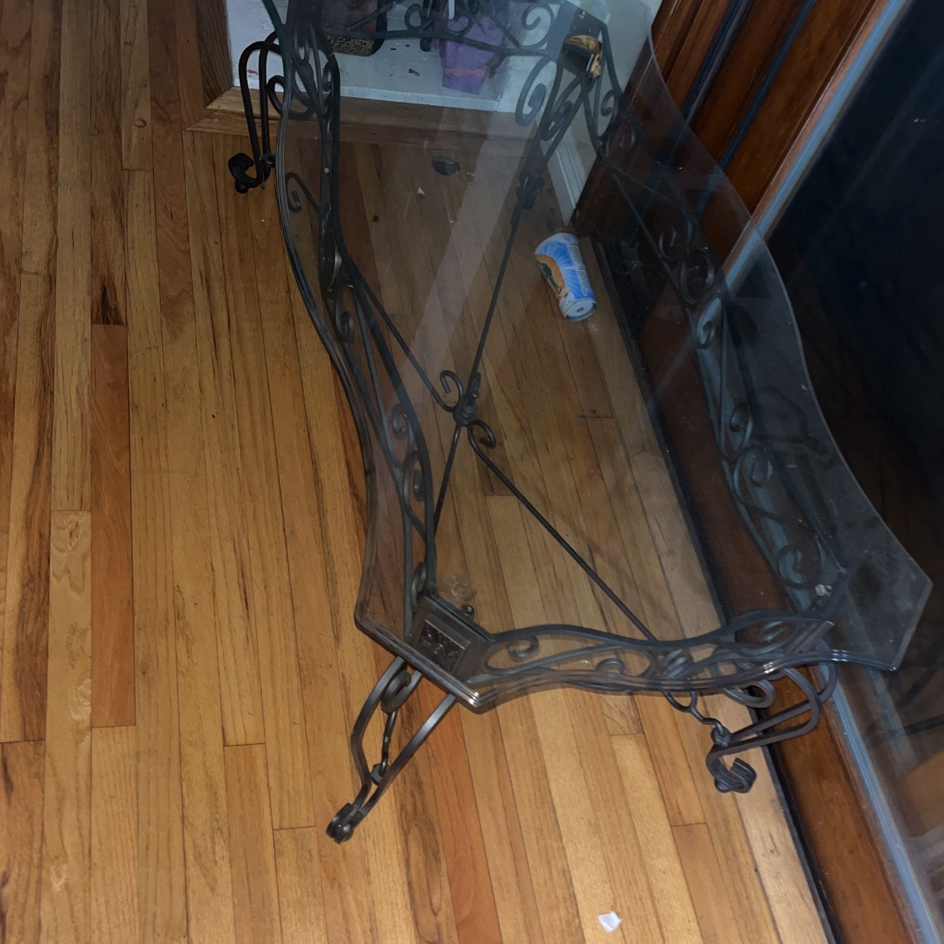 Center Glass Metal Table