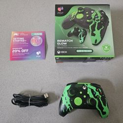 PDP Gaming REMATCH GLOW Wired Gaming Controller 