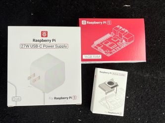 Raspberry pi5 16gb ram + fan + 27w usb C charger