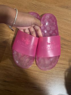 Pink Coach Jelly Slides 💕