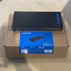PoE Linksys LGS116P 16 Port Gigabit Network Switch with 8 PoE+ Ports @ 80W