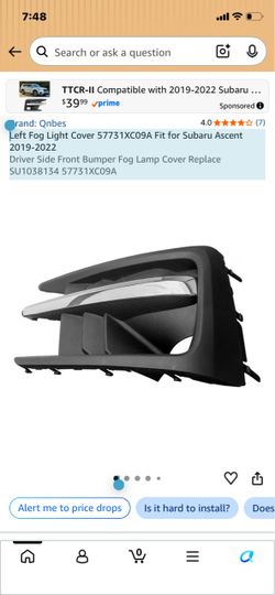 Left Fog Light Cover 57731XC09A Fit for Subaru Ascent 2019-2022 Driver Side Front Bumper Fog Lamp Cover Replace SU1038134 57731XC09A