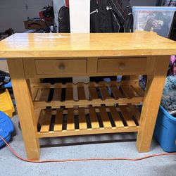 Solid wood wine rack/butcher block