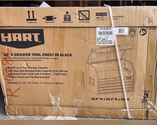 HART 26-Inch 4-Drawer Heavy-Duty Steel Tool Chest, Locking Garage Storage Organizer