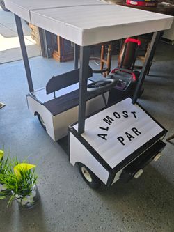 Golf cart party decor