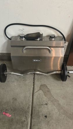 Small two burner barbecue stainless steel