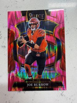 2025 Panini Select #57 Joe Burrow Pink Prizm Shock