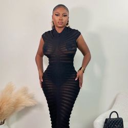 Black Knit Sweater Dress