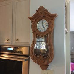 Vintage Clock Wooden Frame