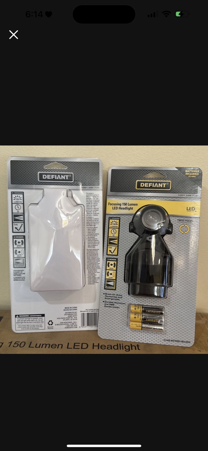 Focusing 150 Lumen LED Headlight 10 Piece