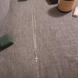 Sterling Necklace With Sterling Cross