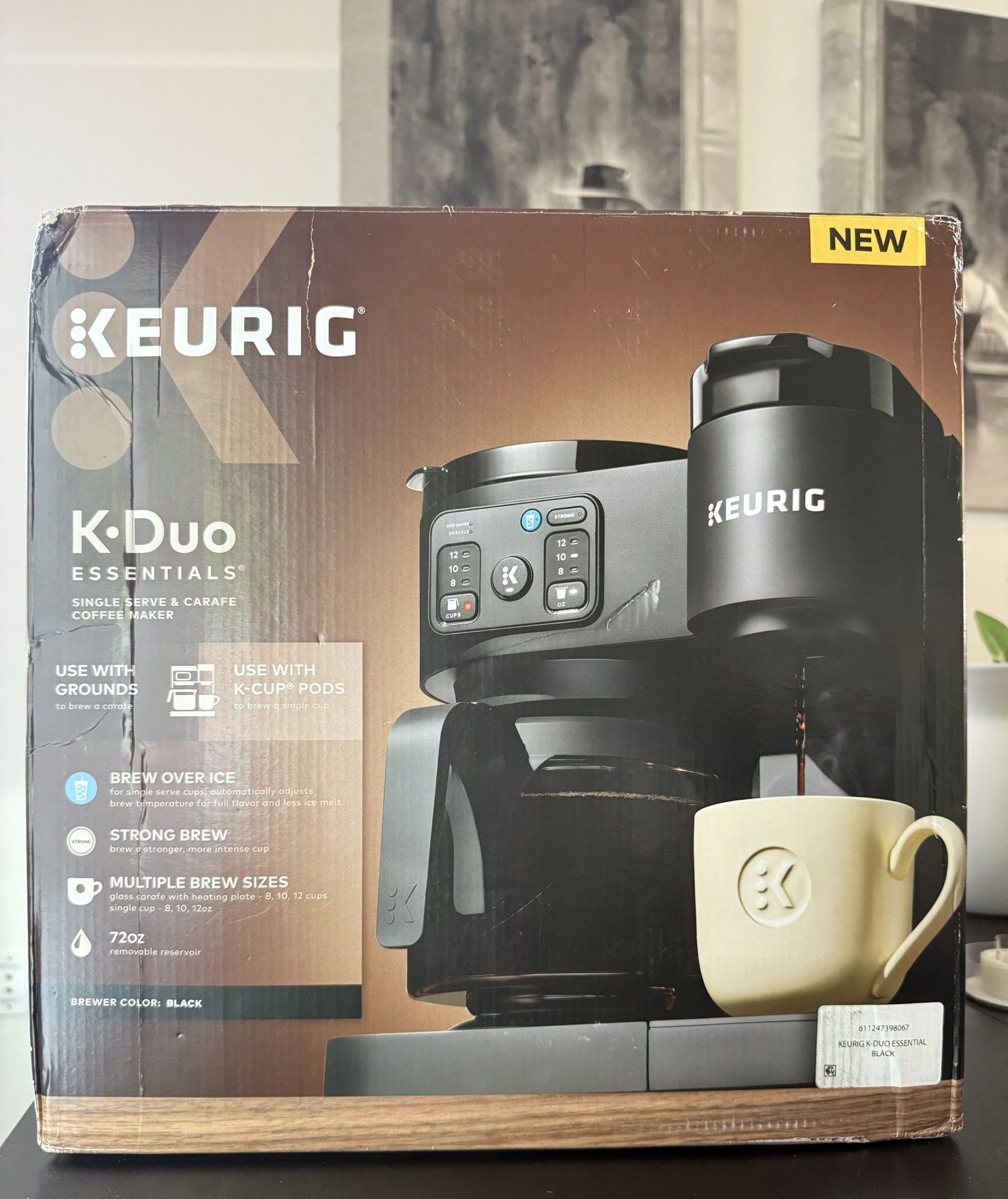 Keurig K-Duo Essentials Coffee Maker – Single Serve & 12-Cup Carafe – New Open Box  