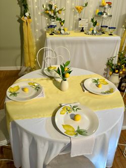 Elegant Lemon-Themed Party Setup for Sale
