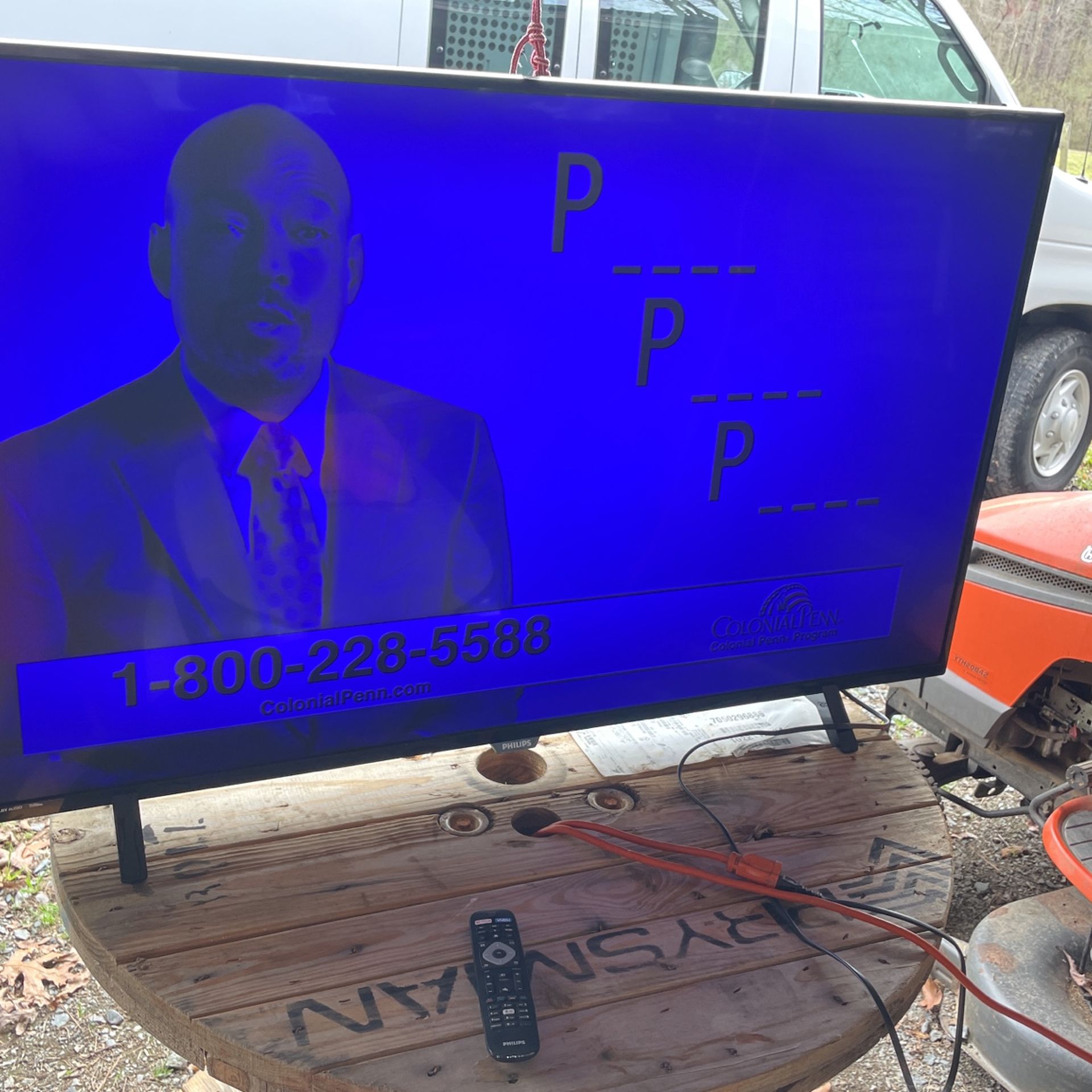 55” Phillips Flat Tv. Defect Purple Screen