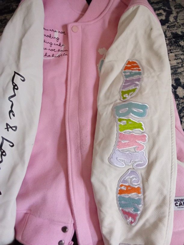 Wedding Cake Wake And Bake Letterman Jacket