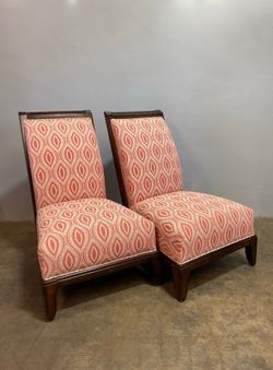 Reupholstered Pair of Schnadig Slipper Chairs