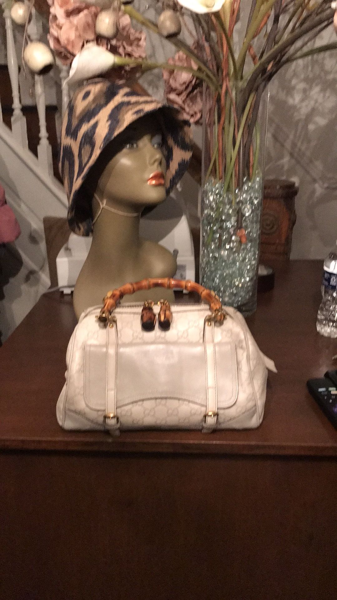 Gucci Bamboo Guccissima Leather Monogram Boston Bag