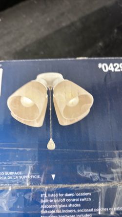 Ceiling Fan Light Kit with Alabaster Glass Shades