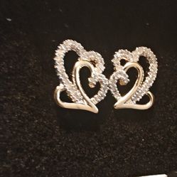 Gold Heart Shaped Earrings 