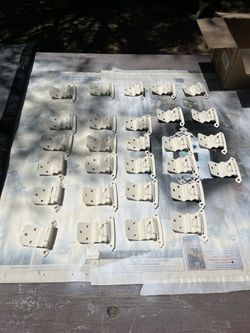 28 white Colored Cabinet Hinges
