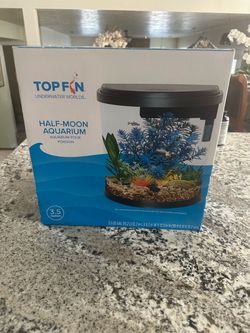 Top Fin Half Moon Fish Aquarium New in Box