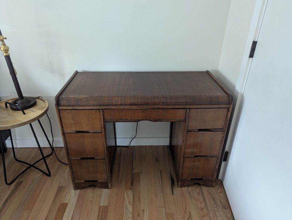 vintage waterfall desk antique