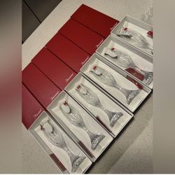 Baccarat Massena Champagne Flutes NIB Retail $530 per Pair,  Only 225 each/6 available/3 pairs)  NIB