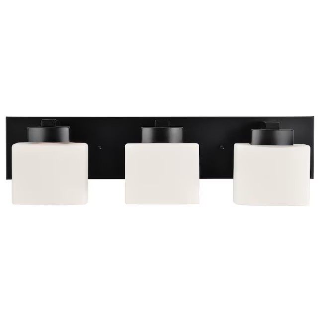 Design House 'Dove Creek' 24" 3-Light Vanity Light, Matte Black w/Frosted Glass