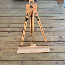 ARTEZA Easel Stand 37.4x39.4x78.3", Tripod Beechwood Display Stand with Steel Fittings for Painting & Displaying Artwork
