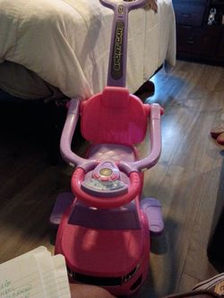 Toddler car pink/purple,