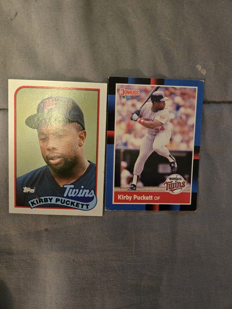 2 Kirby Puckett Hof Error Cards