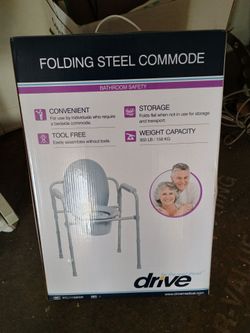 New folding steel commode