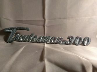 Vintage Dodge 1970's Original Tradesman 300 Trailer/RV)Emblem/Badge/Ornament/ Sign Chrome